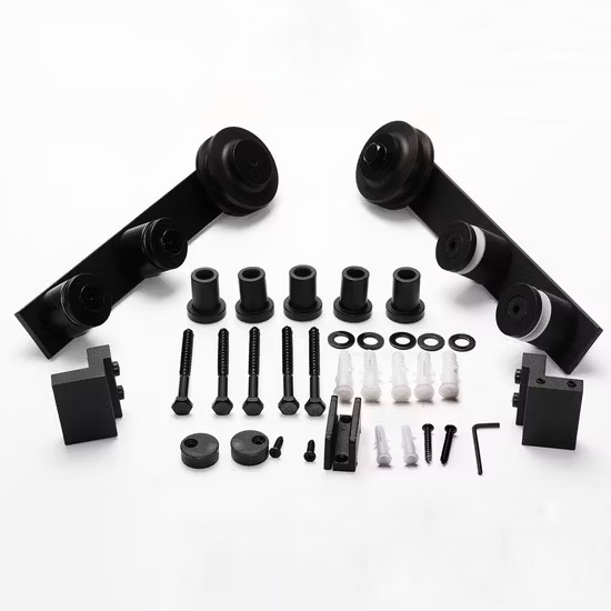 Steel Modern Barn Glass Sliding Door Hardware Track Kit