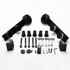 Steel Modern Barn Glass Sliding Door Hardware Track Kit