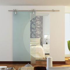 Sliding Barn Door Hardware Kit for Single Glass Door