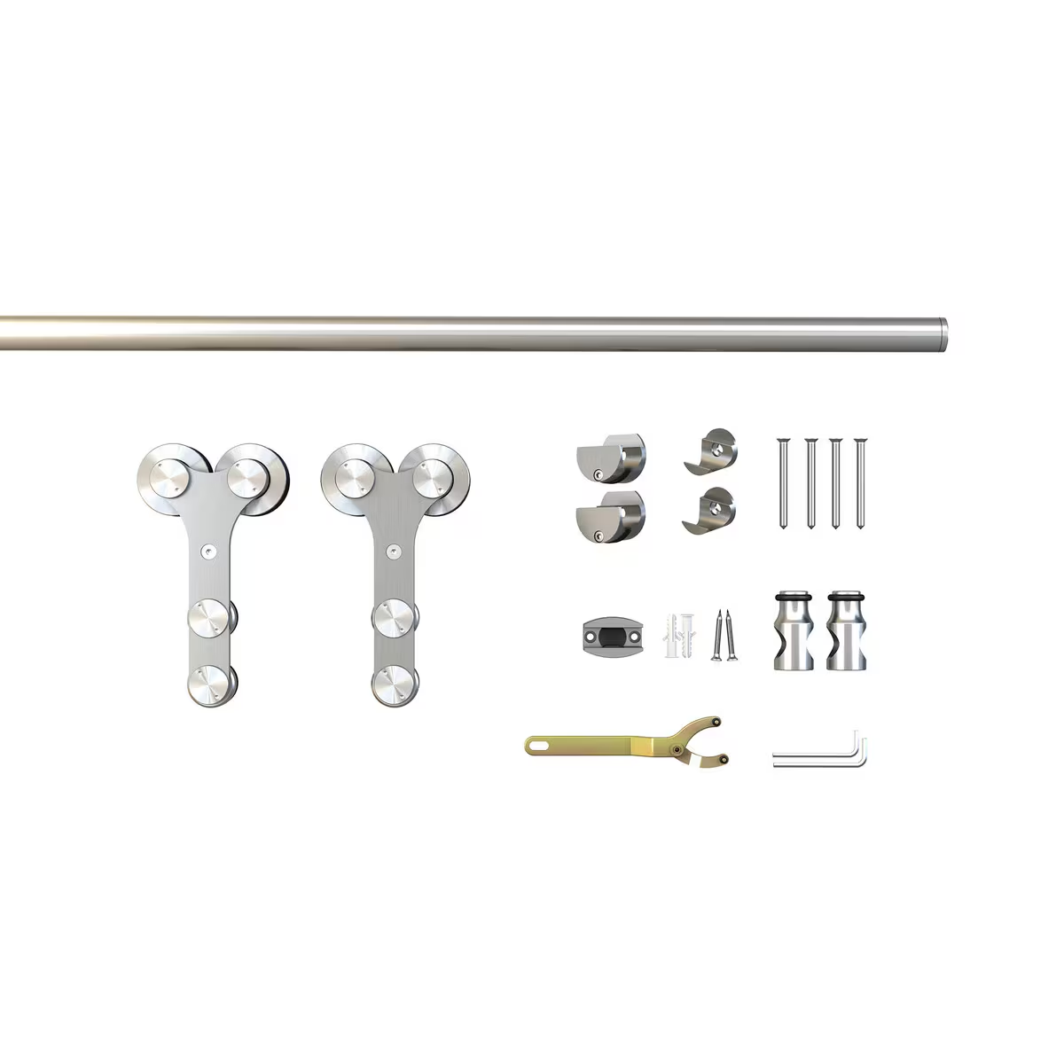 Sliding Barn Door Hardware Kit for Single Glass Door