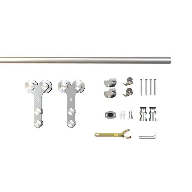 Sliding Barn Door Hardware Kit for Single Glass Door