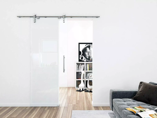 Two Sides Soft Close Mechanism Glass Sliding Door Track Kit