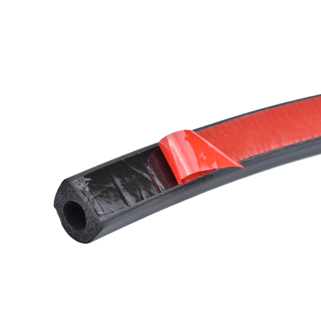 Customized D Tpye Soundproof Insulation 3M Flexible EPDM Foam Rubber Seal Strip With 3m Self-adhesive Strong Backing For Automotive Car Door Window