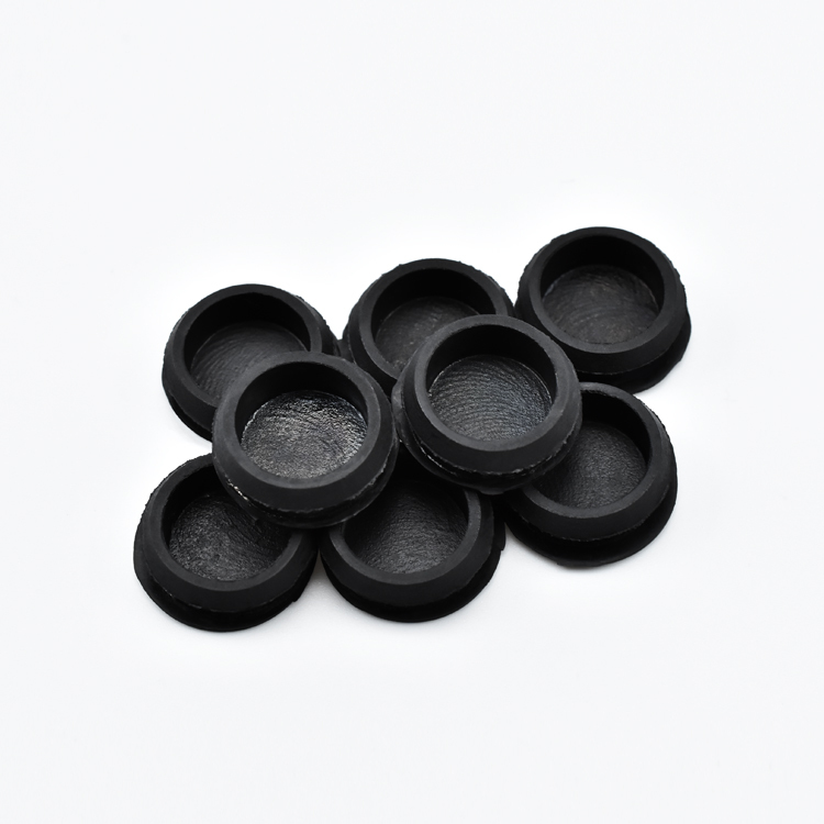 Silicone Rubber Snap-on Hole Plug Blanking End Caps Seal Stopper Black Silicone Rubber End Caps T-type Hole Plug Cover Snap-on Blanking End Cap Seal Stopper Round Tube Pipe End Caps