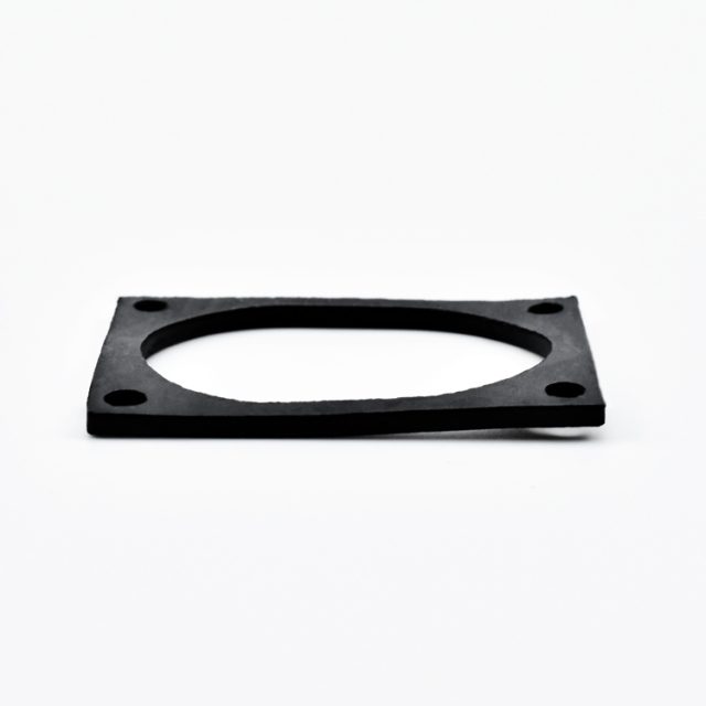 Custom Natural Rubber Gaskets Flat 4 Hole Flange Gasket Machinery Parts Connection Gasket