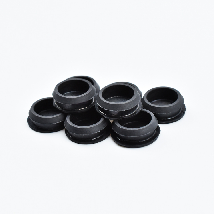 Silicone Rubber Snap-on Hole Plug Blanking End Caps Seal Stopper Black Silicone Rubber End Caps T-type Hole Plug Cover Snap-on Blanking End Cap Seal Stopper Round Tube Pipe End Caps