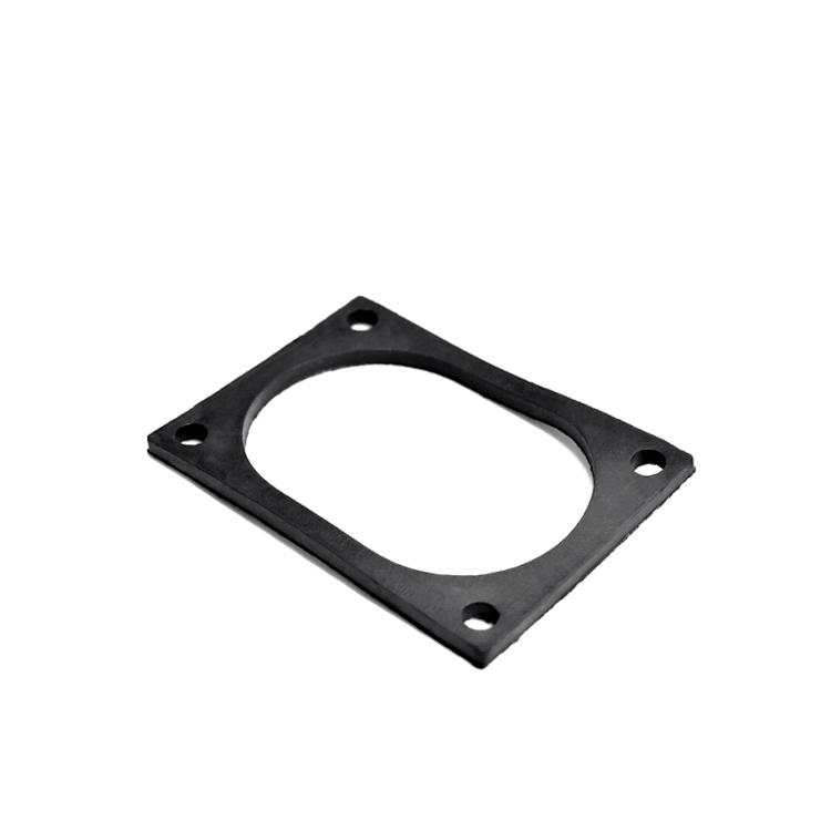 Custom Natural Rubber Gaskets Flat 4 Hole Flange Gasket Machinery Parts Connection Gasket