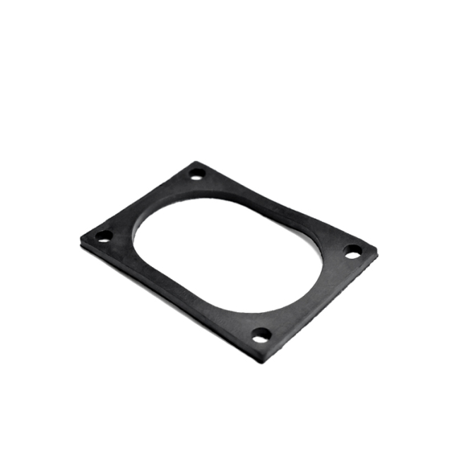 Custom Natural Rubber Gaskets Flat 4 Hole Flange Gasket Machinery Parts Connection Gasket