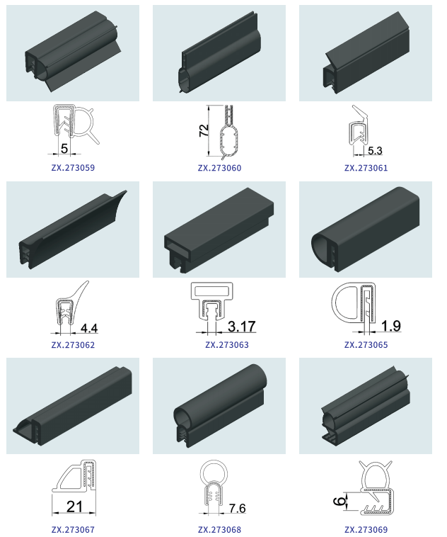 Automotive Rubber Seals Co-Extruded Car Window Weather Stripping Auto Rubber Door Seal Edge Trim Automotive Trims & Parts