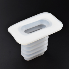 Custom Flexible Rectangular Silicone Rubber Bellows Protective Covers With 3M Adhesive Backing For Car Toy