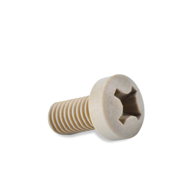 Custom Plastic Screws M8 x 16 Cross Recessed Cylinder Head Machine Screws Plastic Fasteners Peek Screws