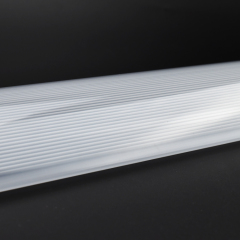 Custom White U Shape PC Lighting Cover Replacement Curved Ribbed Lighting Cover Profile Light Diffusers Extruded Long Plastic Fluorescent Light Covers