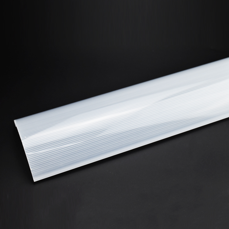 Custom White U Shape PC Lighting Cover Replacement Curved Ribbed Lighting Cover Profile Light Diffusers Extruded Long Plastic Fluorescent Light Covers