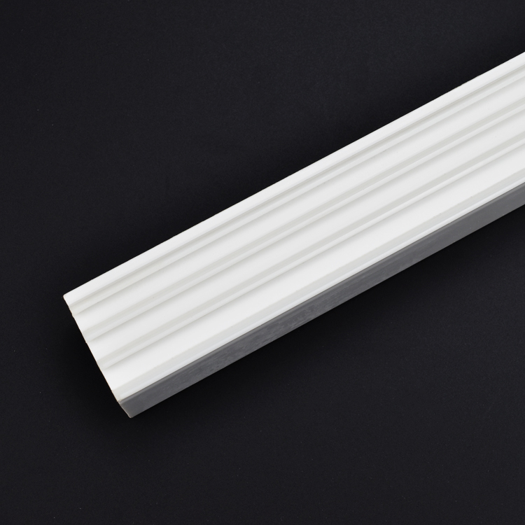 White Square PVC Plastic Pipe Soft and Rigid Co-Extrusion Ribbed Square Profile PVC Seal Strips For Glass Door Window