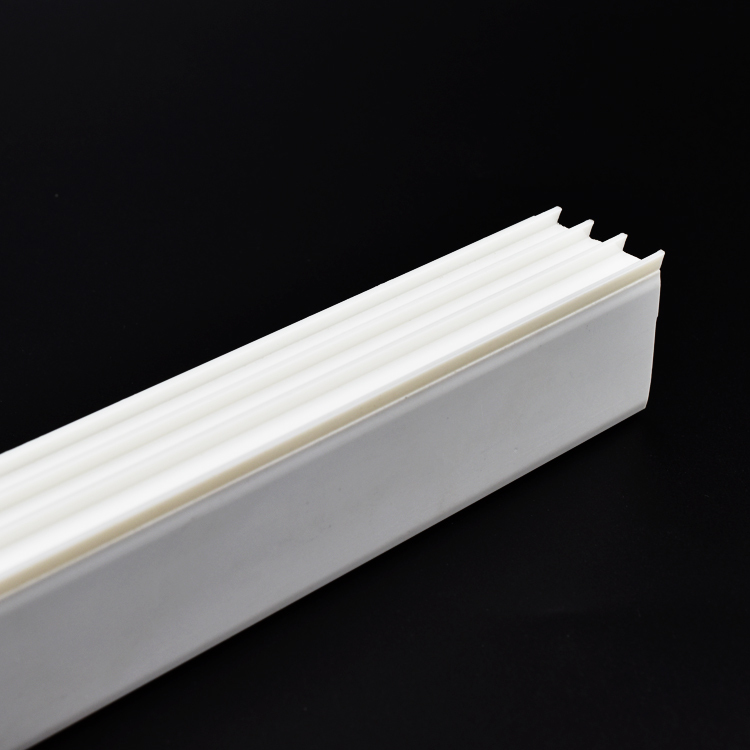 White Square PVC Plastic Pipe Soft and Rigid Co-Extrusion Ribbed Square Profile PVC Seal Strips For Glass Door Window
