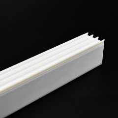 White Square PVC Plastic Pipe Soft and Rigid Co-Extrusion Ribbed Square Profile PVC Seal Strips For Glass Door Window