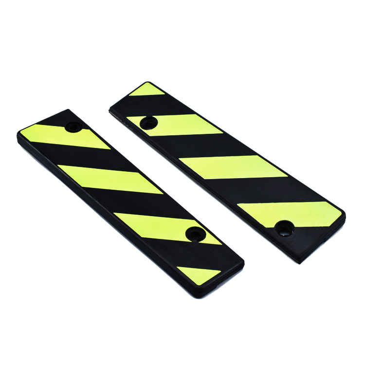 PSD Anti-clip Baffle Rubber Reflective Rubber Edge Protectors with Black and Yellow Danger Stripes For Rail Metro