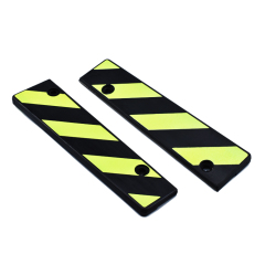 PSD Anti-clip Baffle Rubber Reflective Rubber Edge Protectors with Black and Yellow Danger Stripes For Rail Metro