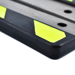 PSD Anti-clip Baffle Rubber Reflective Rubber Edge Protectors with Black and Yellow Danger Stripes For Rail Metro