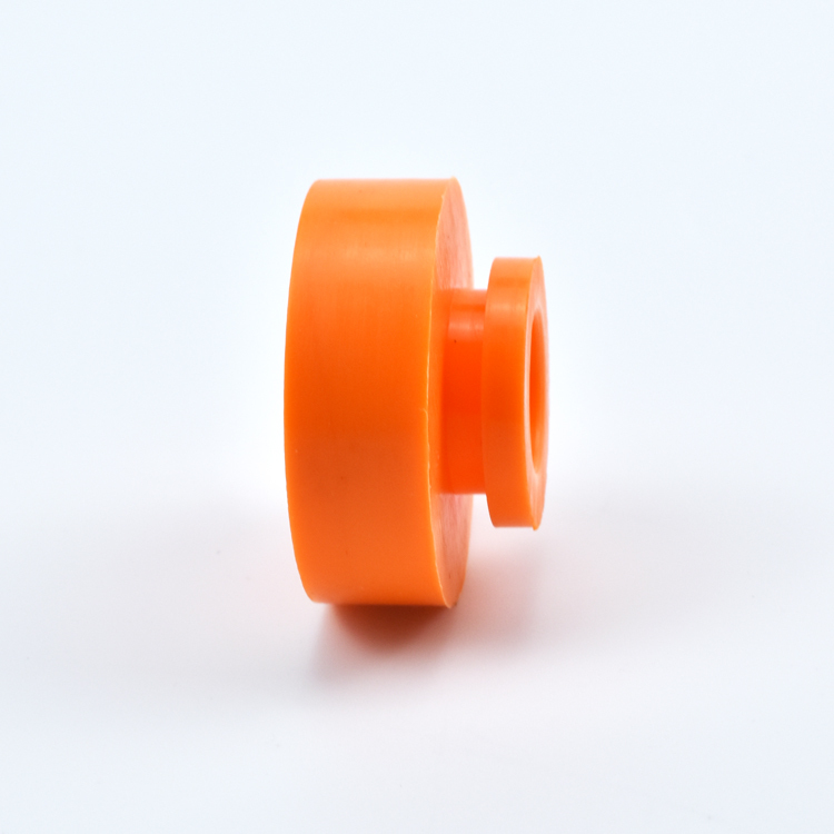 OEM Precision Orange Flanged Rubber Bushing Rubber Shoulder Washer Silicone Bushings