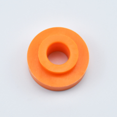 OEM Precision Orange Flanged Rubber Bushing Rubber Shoulder Washer Silicone Bushings