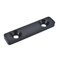 Customizable Solid Rectangular Buffer Vibration Isolation Rubber Door Stops Buffer With Mounting Holes