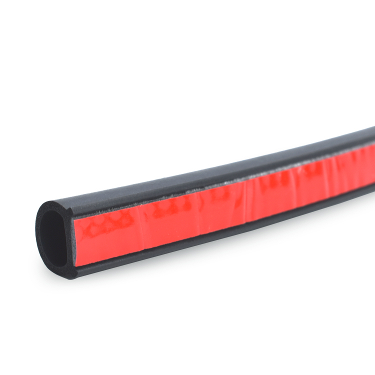 3M Adhesive Backed Rubber Strips EPDM Car Door Seal D Shape 3M Profiles With Adhesive