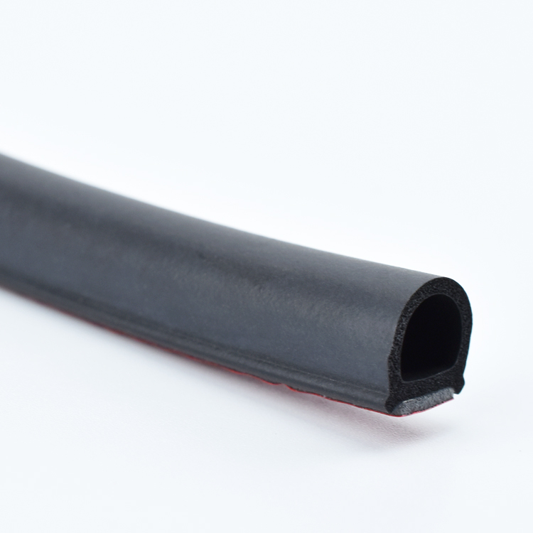 3M Adhesive Backed Rubber Strips EPDM Car Door Seal D Shape 3M Profiles With Adhesive