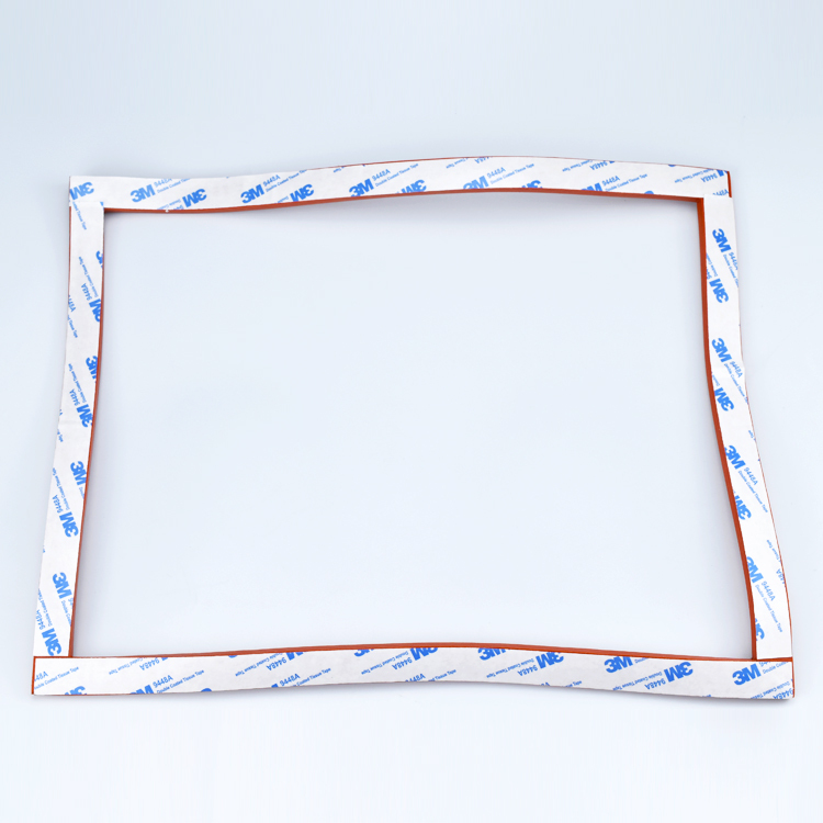 Customized Silicone Rubber Gaskets Extruded High-Temperature Flat Rectangular Gasket 3M Adhesive Backing Silicone Sponge Gasket Seal