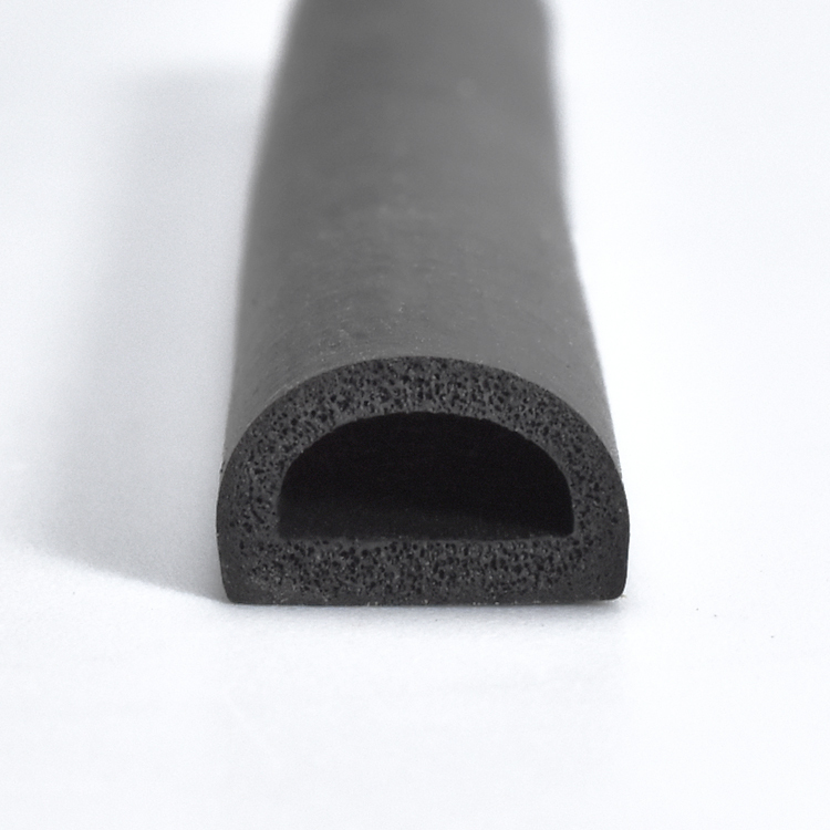 D-SHAPED WEATHER-STRIPPING RUBBER SEAL