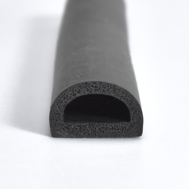 D-SHAPED WEATHER-STRIPPING RUBBER SEAL