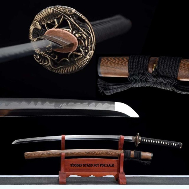41 INCH HANDMADE SAMURAI KATANA- HIGH QUALITY-FULL TANG 1095 STEEL CLAY TEMPERED 【COLLECTION & COMBAT】
