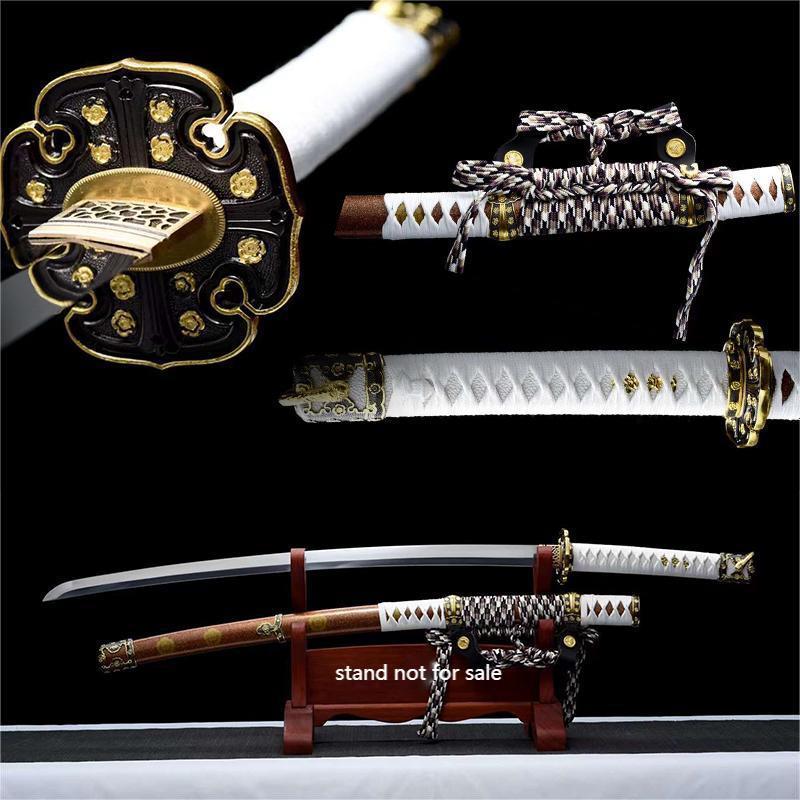 WHOLESALE CUSTOM 41 INCH HANDMADE SAMURAI TACHI-FULL TANG-1060 HIGH CARBON STEEL【ECONOMIC & COMBAT】