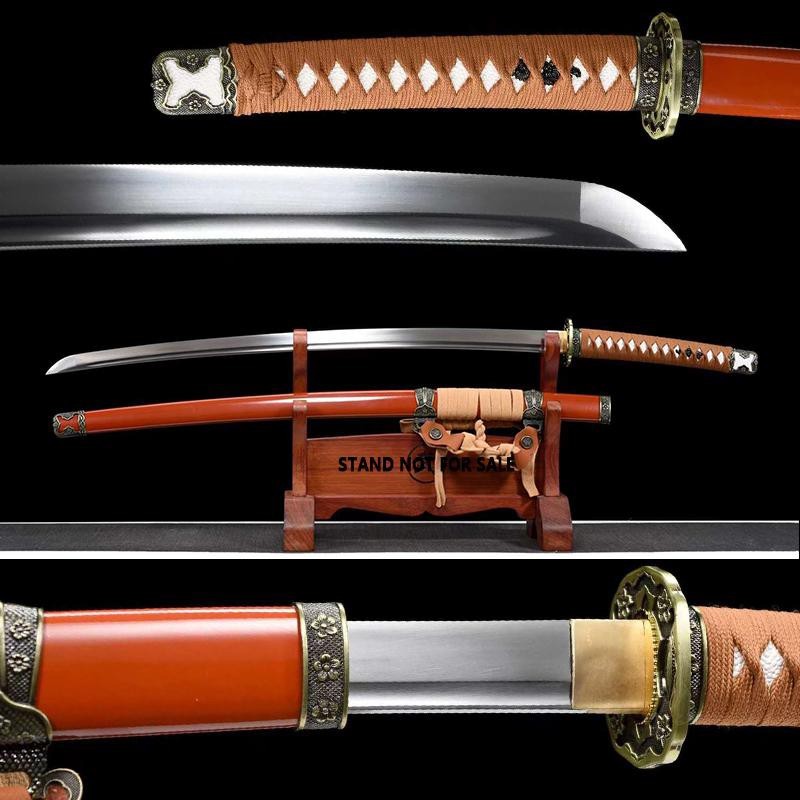 41INCH HANDMADE SAMURAI TACHI-FULL TANG-1060 HIGH CARBON STEEL【ECONOMIC & COMBAT】