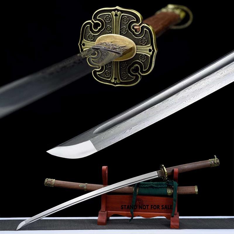 41INCH HANDMADE SAMURAI TACHI-FULL TANG-FOLDED STEEL WITH WITH BOHI【COLLECTION & DISPLAY】