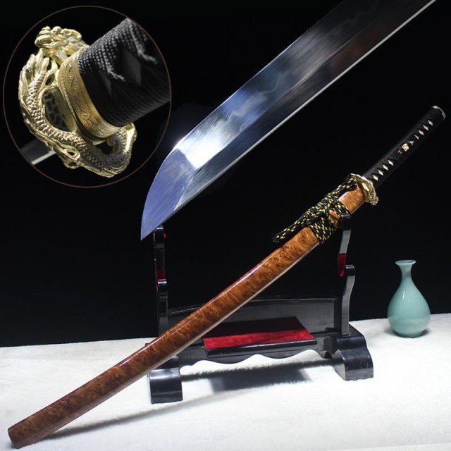 41.7 INCH FULL TANG HANDMADE SAMURAI KATANA （DRAGON） -T10 STEEL LAMINATION BLADE【COLLECTION & COMBAT】