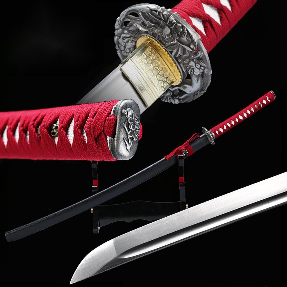 41.7 INCH FULL TANG HANDMADE KATANA / SAMURAI SWORD -1060 CARBON STEEL WITH BOHI - ECONOMY & TRAINING