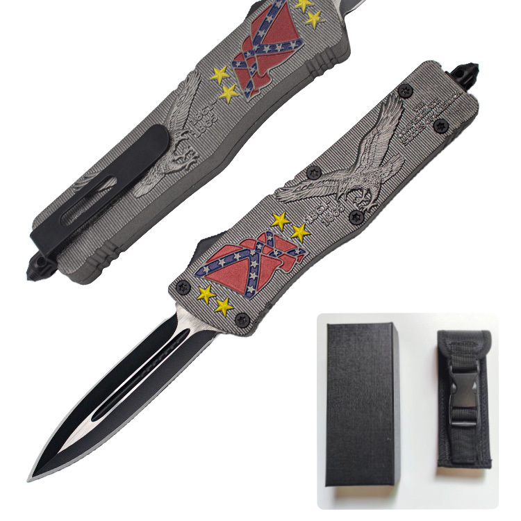 8.8 Inch Outdoor Combat Otf Knife - Usa Flag Automatic Knife