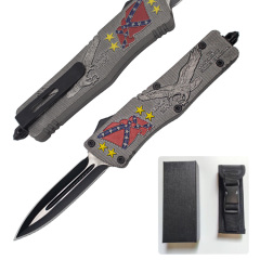 8.8 Inch Outdoor Combat Otf Knife - Usa Flag Automatic Knife