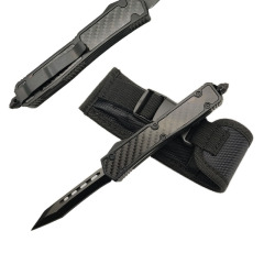 Combat Automatic Knife With 8.6 Inch Lightweight Carbon Fiber Handle