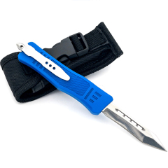 Oem 7 Inch Small Automatic Knife - Blue Handle Outdoor Camping Otf Knife