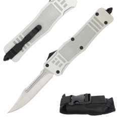 Oem 9 Inch Otf Knife - Tanto Blade And White Handle Camping Survival Automatic Out The Front Knife