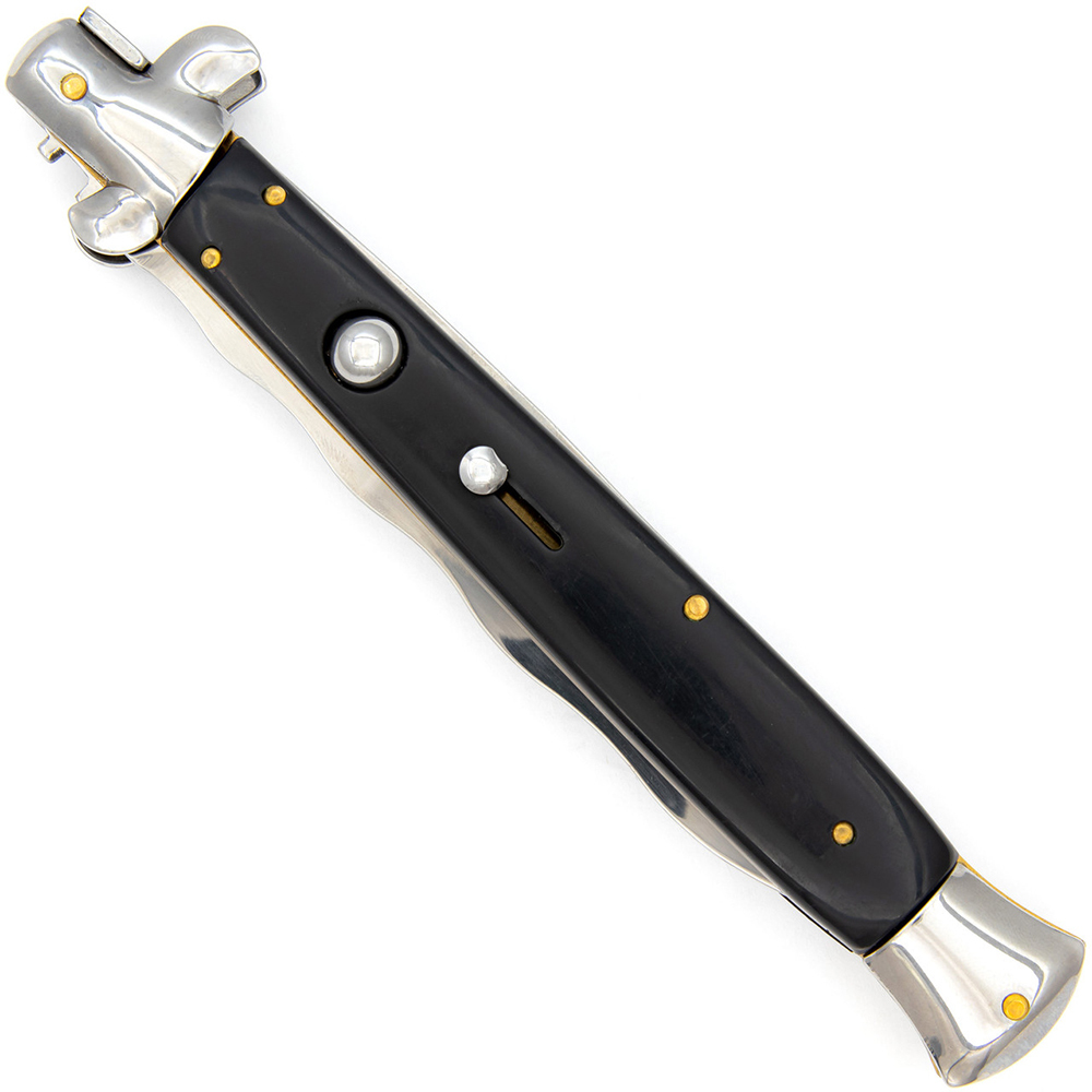 12.5 Inch Italian Automatic Stiletto Knife With Wavy Snake Blade For Outdoor And Fighting