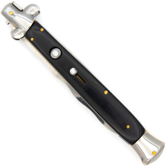 12.5 Inch Italian Automatic Stiletto Knife With Wavy Snake Blade For Outdoor And Fighting