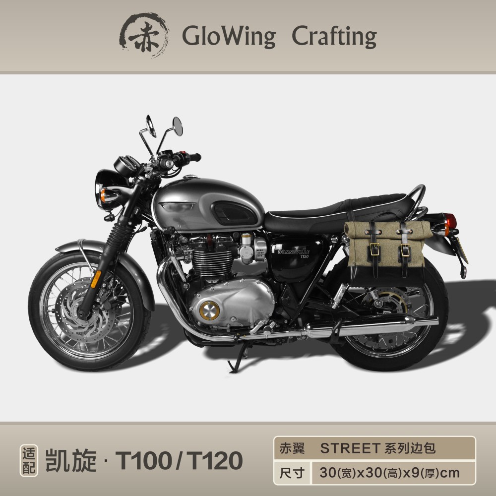 Glowing™ TRIUMPH T100 / T120 waterproof Sidebag