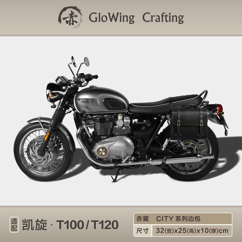 Glowing™ TRIUMPH T100 / T120 waterproof Sidebag