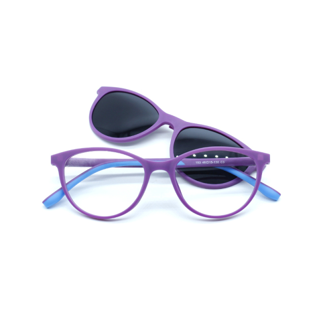 TR90 Double injection Polarized Kids Clip On Sunglasses