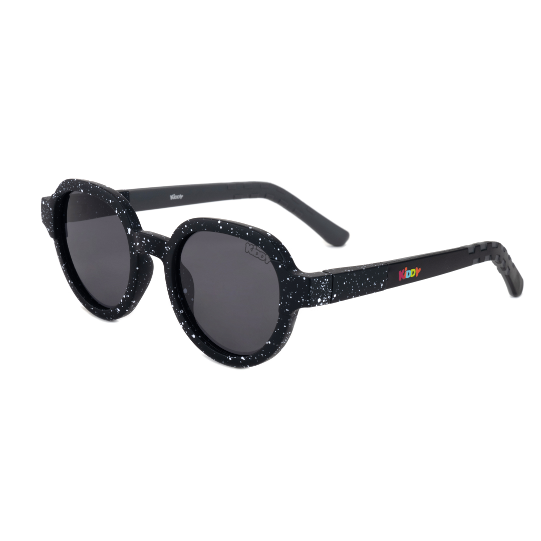 Black color round kids sunglasses