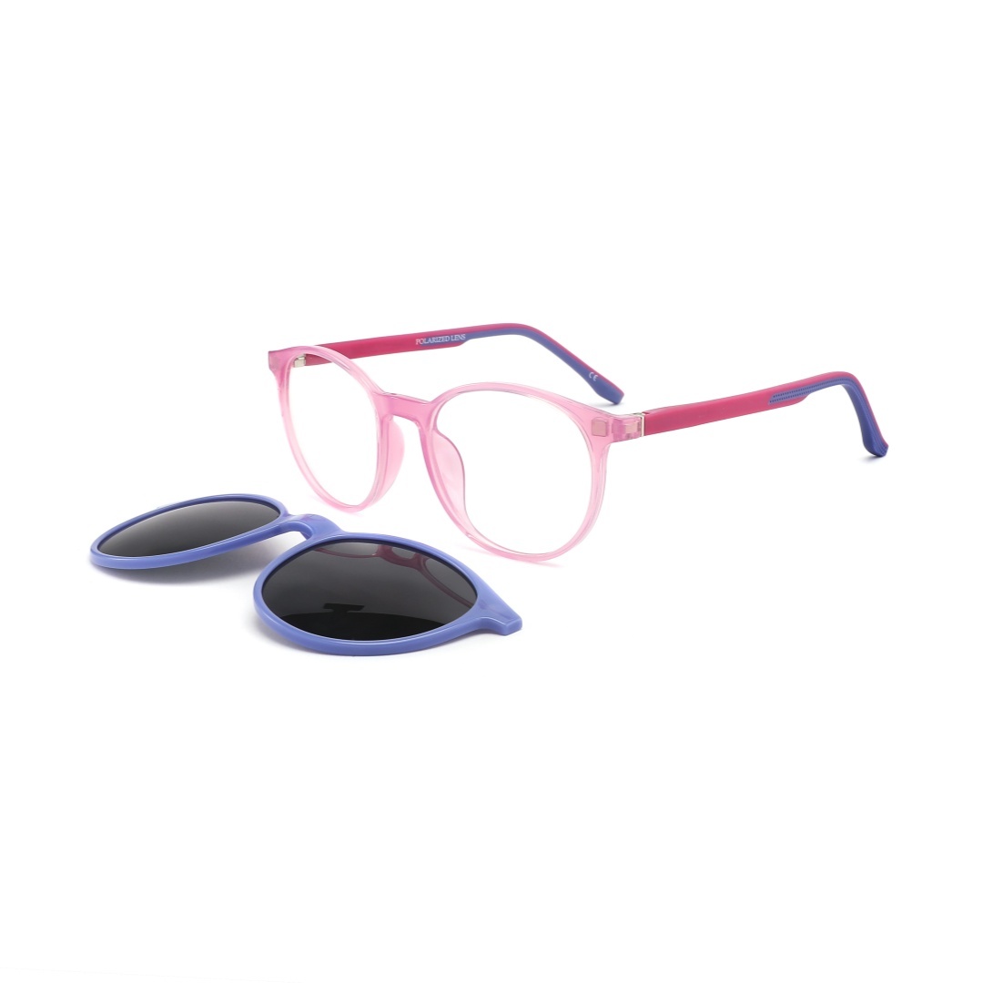 TR90 Double injection Polarized Kids Clip On Sunglasses