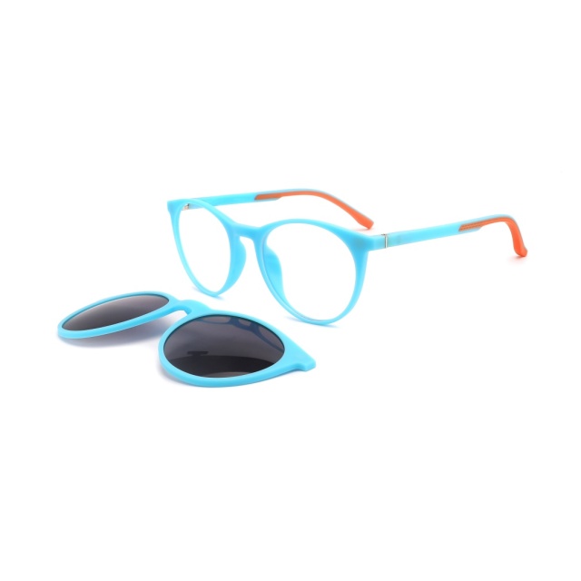 TR90 Double injection Polarized Kids Clip On Sunglasses